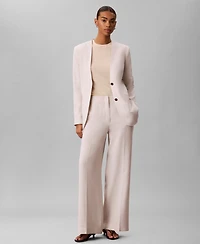 Calvin Klein Women's Wide-Leg Straight-Fit Dress Pants