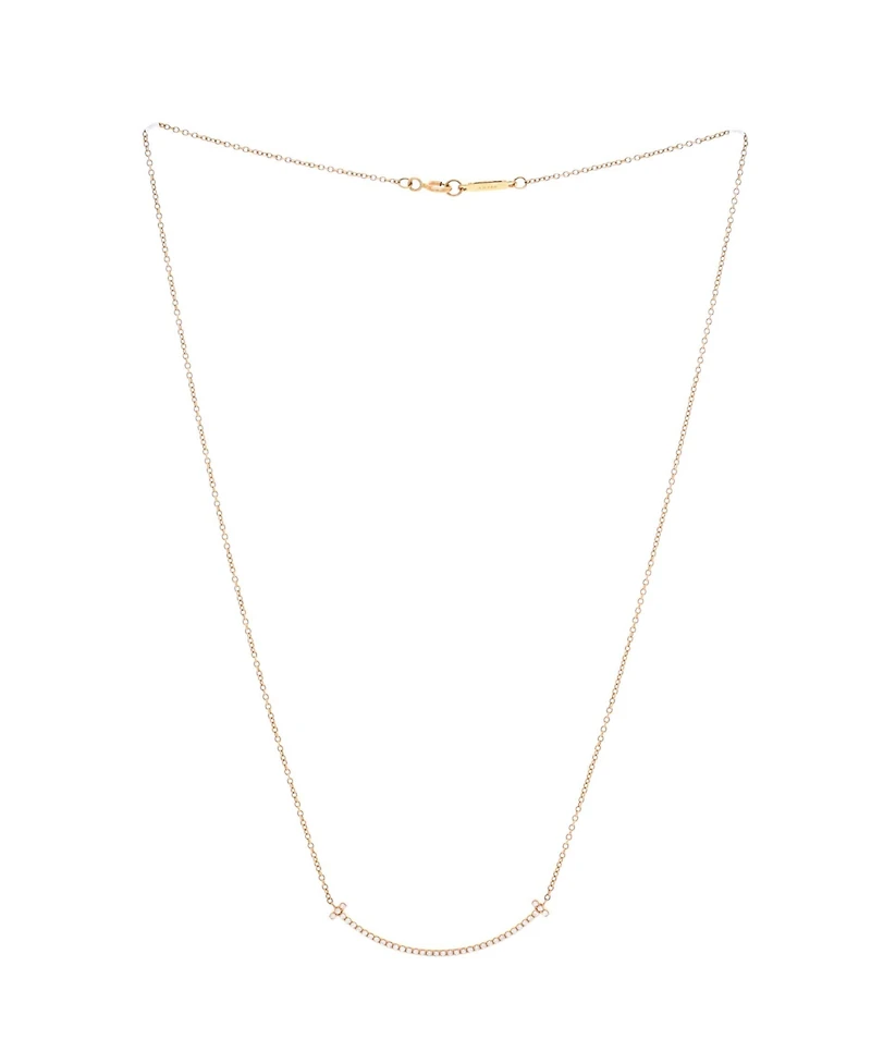 Pre-Owned Tiffany and Co T Smile Pendant Necklace