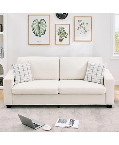 gaomon Loveseat Sofa Couch for Living Room, 83 Inch Corduroy 2 Seater Love Seat with Wide Armrest, Removable Washable Cushion Cover Small Spaces