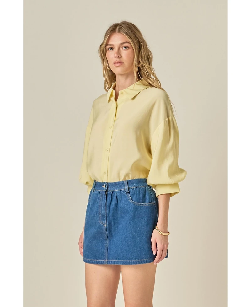English Factory Women's Balloon Sleeve Shirt