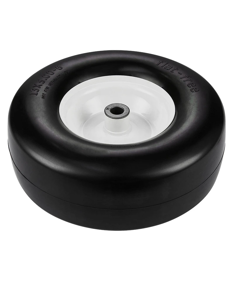 Sugift Lawn Mower Tires with Rim, 13x5-6", Tubeless, 2-Pack, Flat-Free Pu Tires