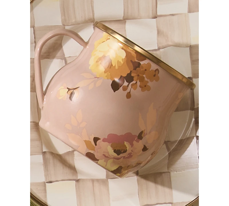 MacKenzie-Childs Wild Rose Mauve 16 oz. Mug