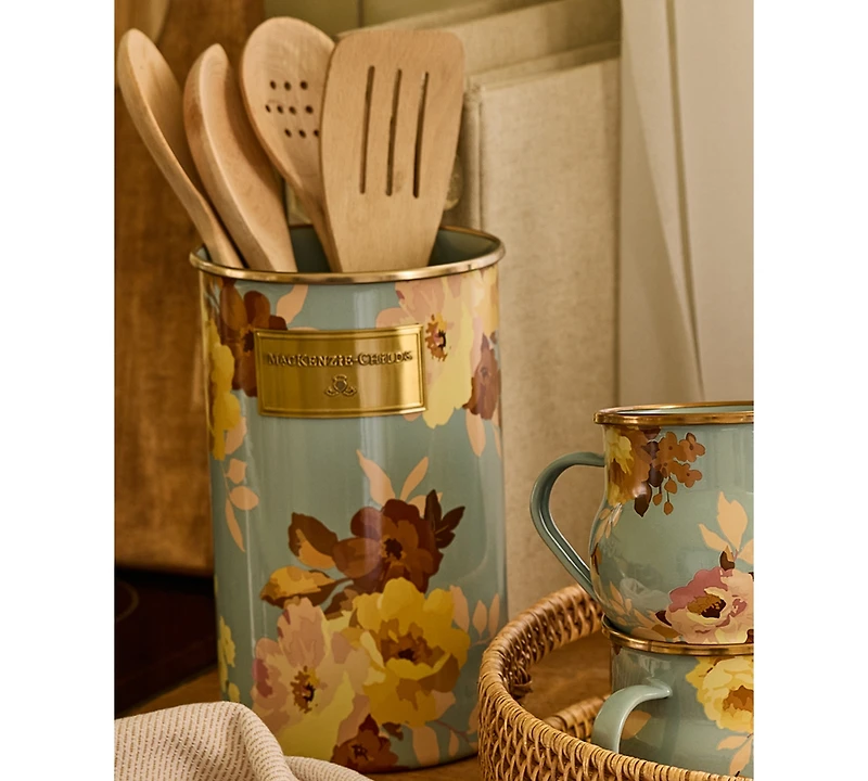 MacKenzie-Childs Wild Rose Slate 12 oz. Utensil Holder