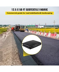 Sugift Geotextile Fabric, 12.5 x 50 ft, Heavy Duty Driveway Drain Cloth
