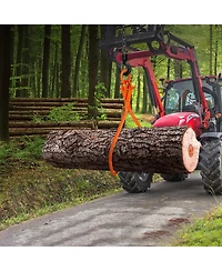 Sugift Log Skidding Tongs, 32 Inch, Heavy Duty Steel Lifting Tool for Lumber Handling