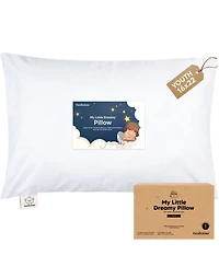 KeaBabies Youth Pillow with Pillowcase Soft Organic Cotton Kids Pillows for Sleeping, Travel, School
