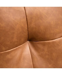 Homcom 51" Wide Double Sofa with Armrest, 2-Seater Tufted Pu Leather,