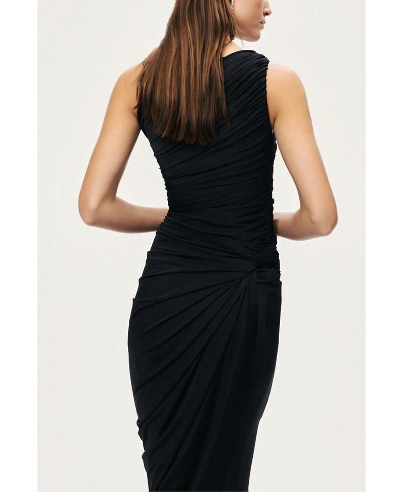 Nocturne Women's Draped Sleeveless Maxi Dress