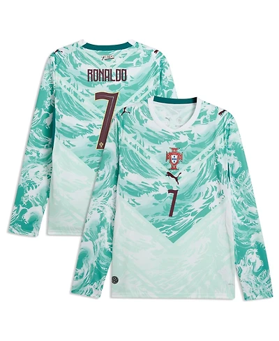 Puma Men's Cristiano Ronaldo White Portugal National Team 2026 Away Replica Long Sleeve Jersey