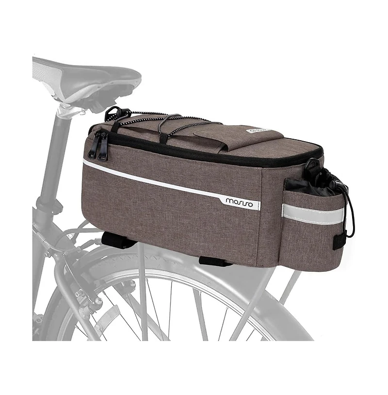 Aoligeijs Bike Rack Cooler Bag Insulated Waterproof Bicycle Trunk Bag Rear Seat Pannier with Bottle Holder for Food Delivery Picnic Commuting