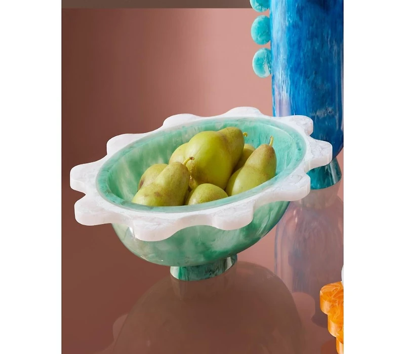 Jonathan Adler Como 100 oz. Acrylic Ripple Decor Bowl