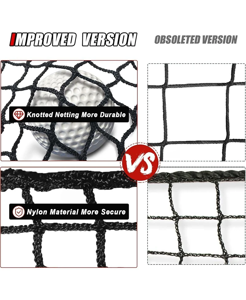 Aoligeijs Sports Netting - Heavy Duty Ball Net for Golf, Baseball, Hockey, Soccer