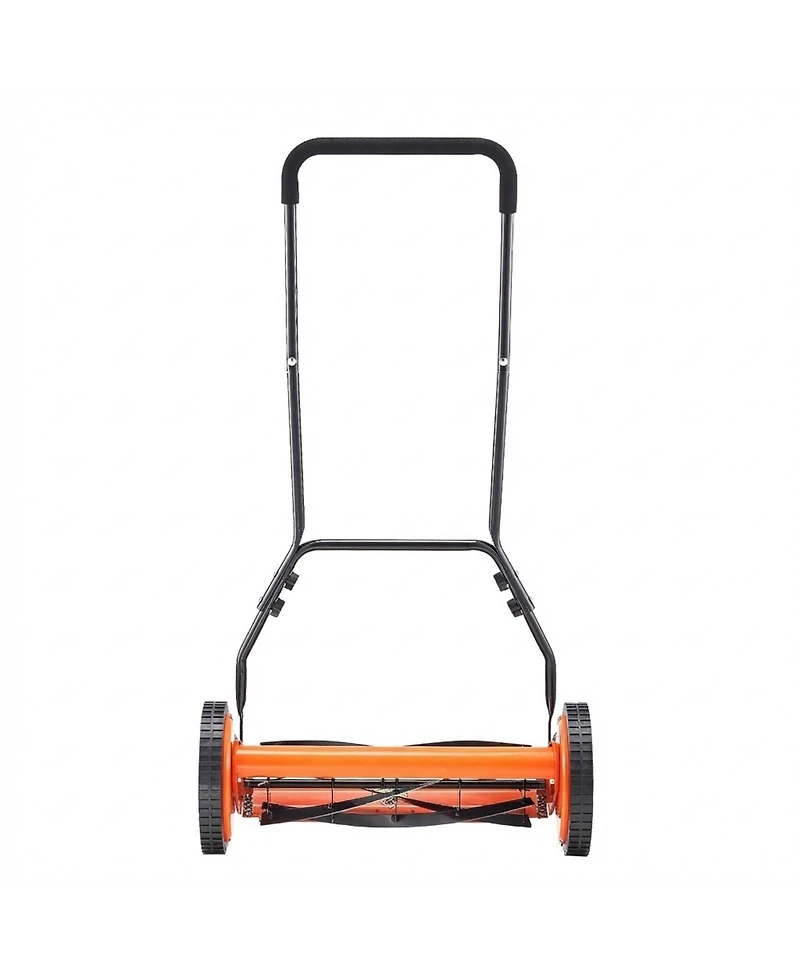 Sugift Push Reel Lawn Mower, 18 inches, 5 Blades, Manual Lawn Edger with Grass Catcher