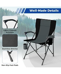 Gouun Folding Camping Chair with Cup Holder and Side Pocket