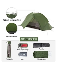 Naturehike 1-Person Ultralight backpacking Tent Weighs only 3.08 lb 20D Customized Waterproof perfect for and cycling tours