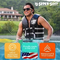 Trc Recreation Super Soft Xs Life Jacket Vinyl Coated Foam Swim Vest