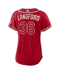 Nike Women's Wyatt Langford Red Texas Rangers 2026 City Connect Stadium Jersey
