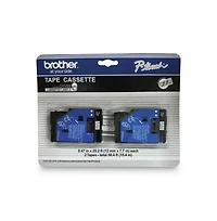 Brother P-Touch Tc10 TC 0.47 in. x 25.2 ft. Tape Cartridges for P-Touch Labelers (2/Pack
