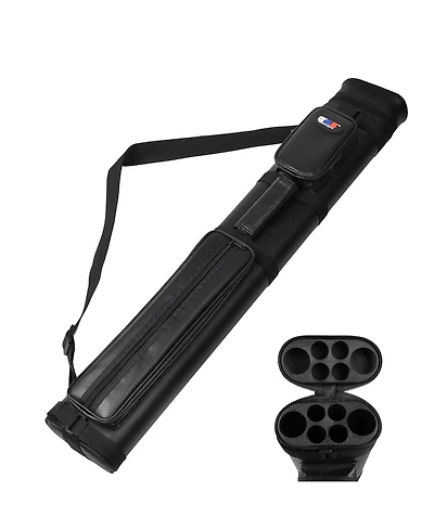 Gse Games & Sports Expert Oval Hard Pool Cue Case, Billiard Stick Carrying Case for 2 Sticks, Billiard Cue Cases