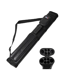 Gse Games & Sports Expert Oval Hard Pool Cue Case, Billiard Stick Carrying Case for 2 Sticks, Billiard Cue Cases