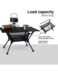 Gnuadz Camping Table Portable Folding Mesh Storage Net High Low Options Outdoor Recreation Gear