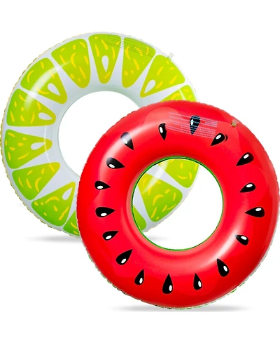 Gnuadz 2PCS Fruit Pool Floats Inflatable Swimming Rings Tubes