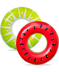 Gnuadz 2PCS Fruit Pool Floats Inflatable Swimming Rings Tubes