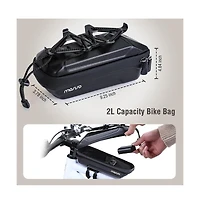 Aoligeijs Waterproof Bike Frame Bag with Phone Holder Eva Hard Shell Top Tube Bicycle Storage Pouch for Commuting Road Mountain Cycling