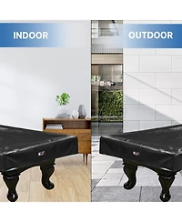 Gse Games & Sports Expert 7' Heavy Duty Leatherette Pool Table Covers, Waterproof Tearproof Cover for