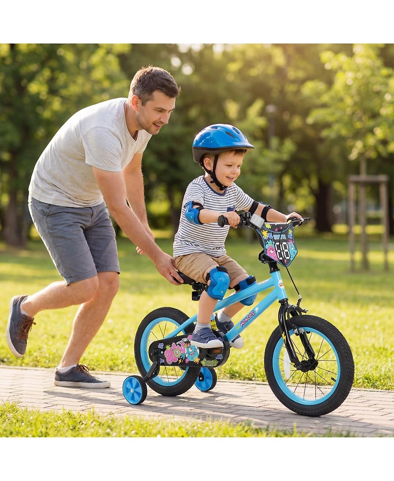 Slickblue Kids Ride On Bicycle with Training Wheels