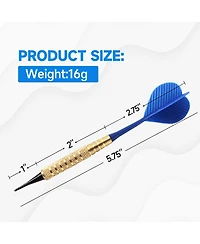 Gse Games & Sports Expert 18 Grams Chrome Soft Tip Darts(6-Pack) 