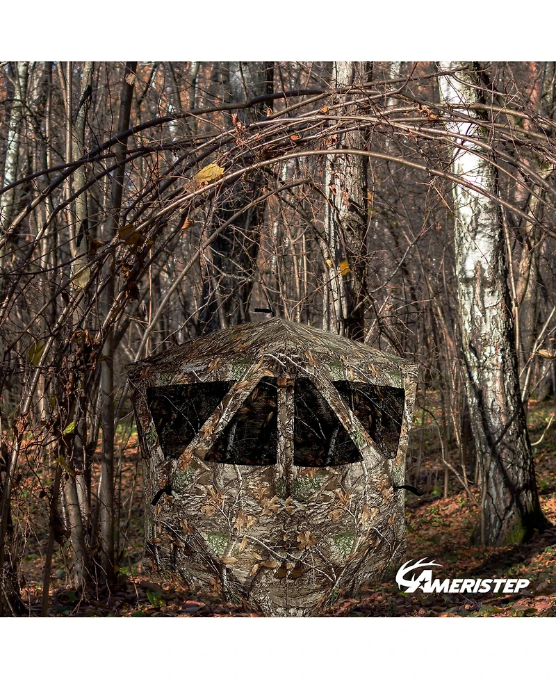 Ameristep Care Taker Pop-Up 2 Person Ground Hunting Concealment Blind, RealTree