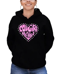 La Pop Art Women's Cowgirl at Heart Word Hooded Sweatshirt