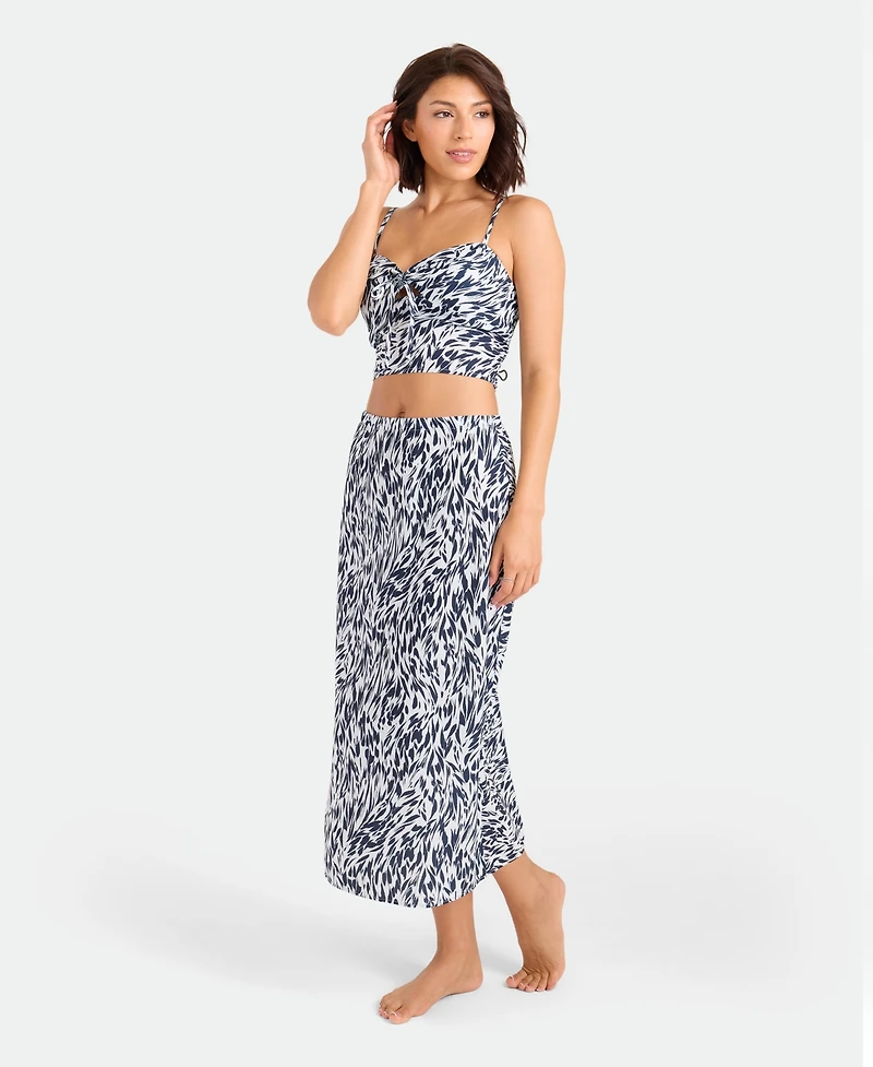 Volcom Women's Printed Sleeveless Swim Cover-Up Tunic Top