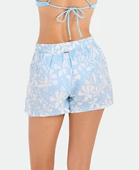 Volcom Women's Printed Pull-On Swim Cover Up Shorts