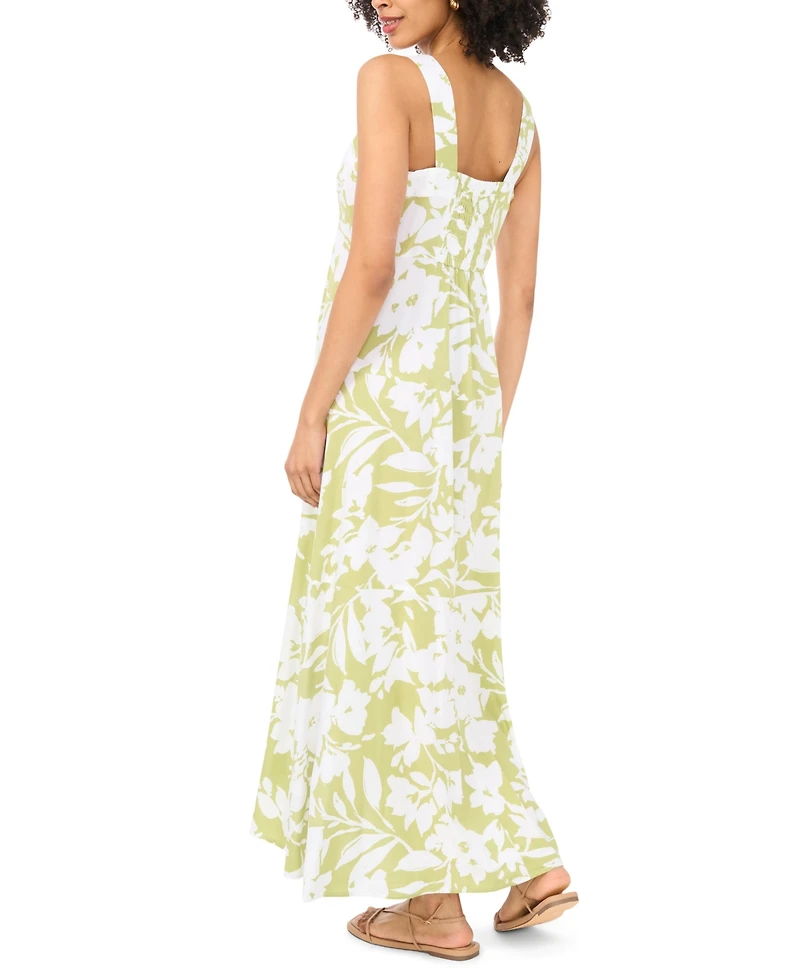 Vince Camuto Women's Printed Square Neck Maxi Dress