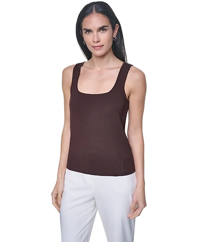 Calvin Klein Women's Square Neck Sleeveless Top