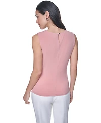 Calvin Klein Women's Pleated Crewneck Sleeveless Top