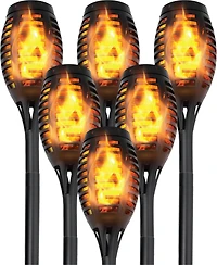 Pack Waterproof Flame Solar Torch Light