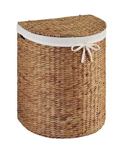 Best Choice Products Half Moon Laundry Hamper w/ Lid, Round Basket, Removable Liner & Handles