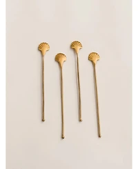 Fleck Fleck, S/4 Seashell Drink Stirrers - Large
