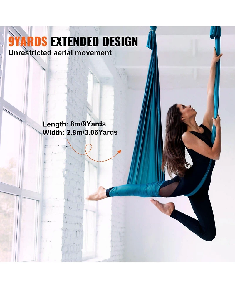 Mecale Aerial Silk Yoga Swing with Full Rigging Hardware