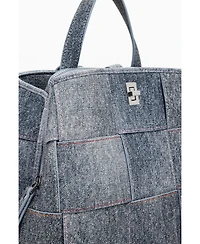Desigual Women's Medium braided denim-effect backpack