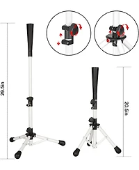 Aoligeijs Baseball Tee Batting Tee Softball Tee Portable Travel Hitting Tee,Easy Adjustable Height,Stable Tripod Stand