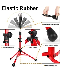 Aoligeijs Baseball Tee Batting Tee Softball Tee Portable Travel Hitting Tee,Easy Adjustable Height,Stable Tripod Stand