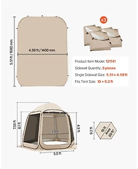 Mecale Sun Shade Covers for 10 x 9.2 Ft Screen House Tent, Pack of 3
