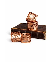 Coppermill Kitchen, Cmk Vintage Inspired Copper Napkin Rings - Set of 4