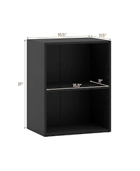 Sugift Two Cube Floor Standing Bookcase with Adjustable Shelf Positions