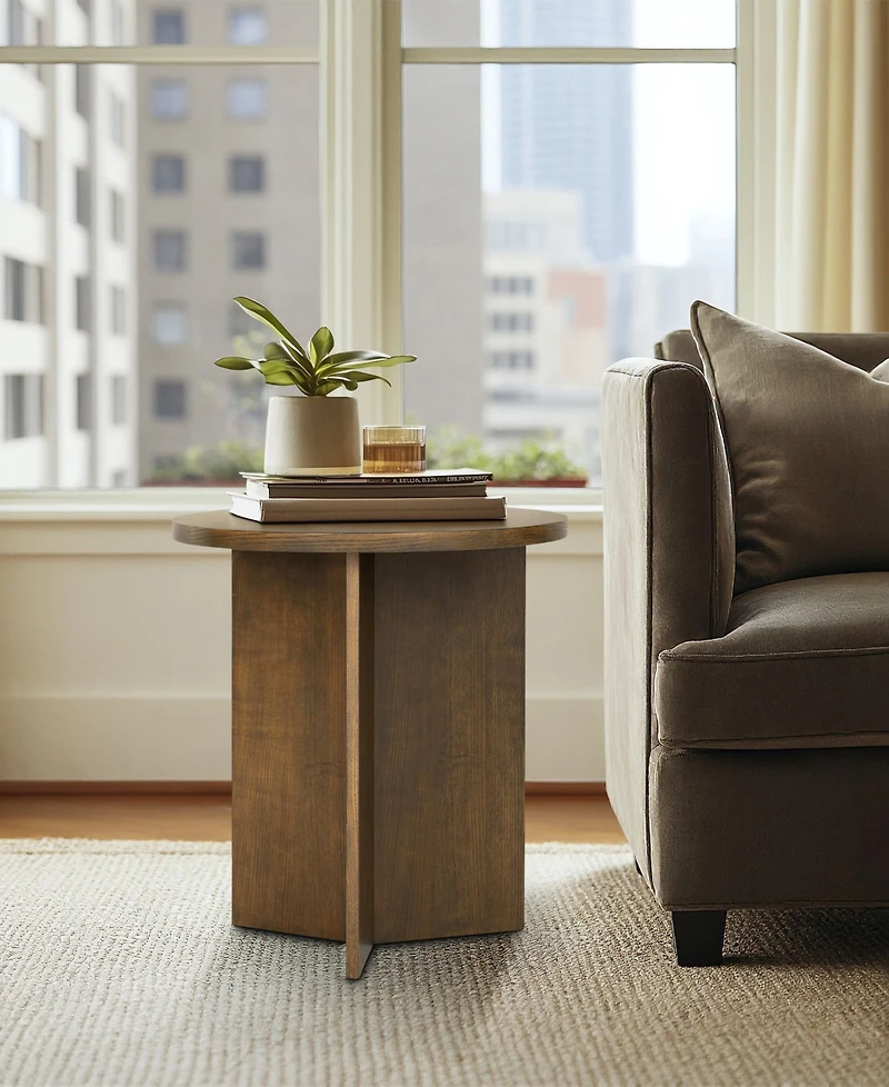 Martha Stewart Collection Sadie 22" Wood Round Accent Table