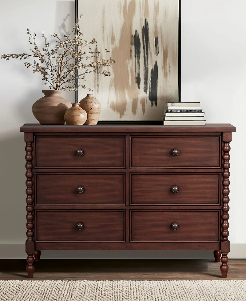Madison Park Signature Beckett 46" Wood 6-Drawer Dresser